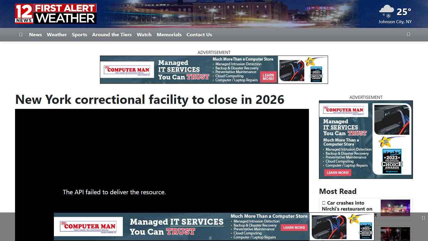 New York correctional facility to close in 2026